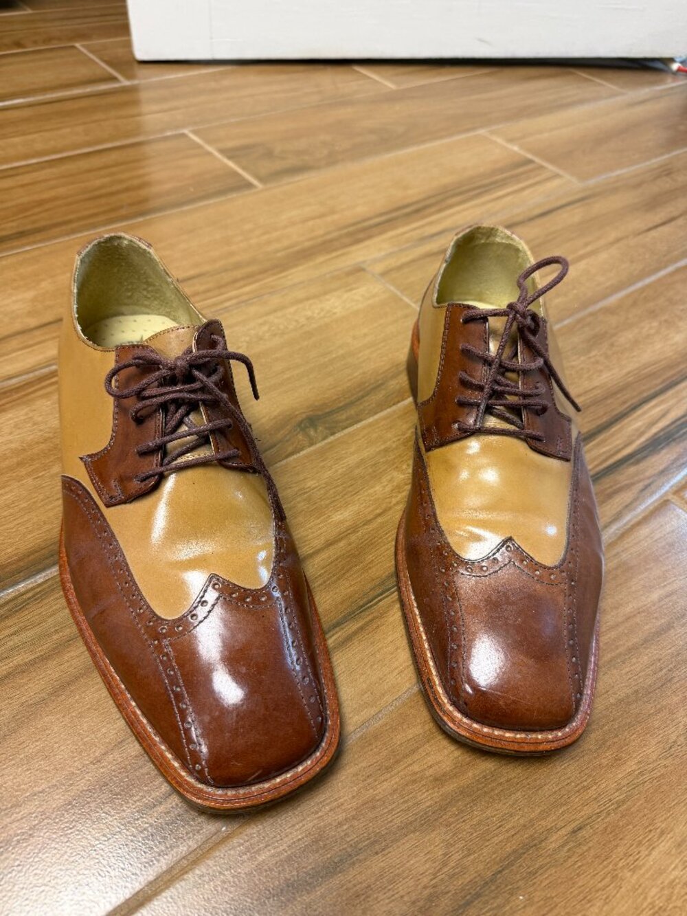 Stacy Adams Men's Brown Oxford Shoes Size 10 In Great Shape!